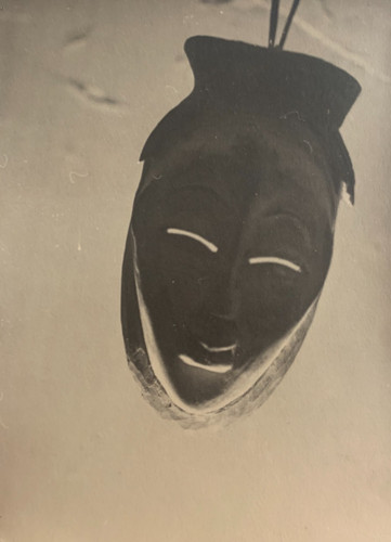 Old photograph african mask - photograph,