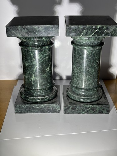 Paire colonnes marbre vert - paire,