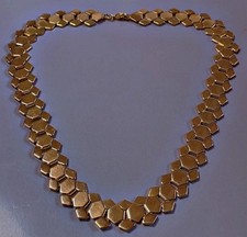 Ancien Collier plaqué or rose 18carats bijou ancien collier Tank plaqué or