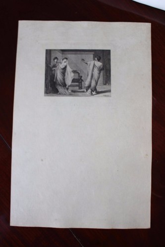 1879 eau forte barrias - ✒,