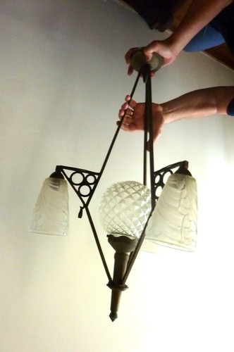 Superbe lustre époque - , art
