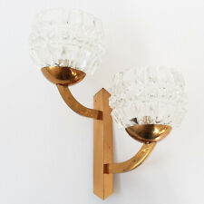 CHIC VINTAGE FRENCH 1950 BRASS GOLD & GLASS 50S 50'S ROCKABILLY APPLIQUE