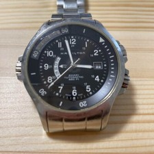 HAMILTON H776151 Khaki Navy GMT Automatic Men's Watch Used NOT TESTED