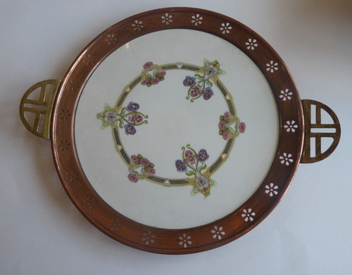 Art nouveau plateau porcelaine - plateau,
