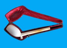 Pipe ancienne de fumeur en écume de mer qualité extra fine avec étui tabac fumer