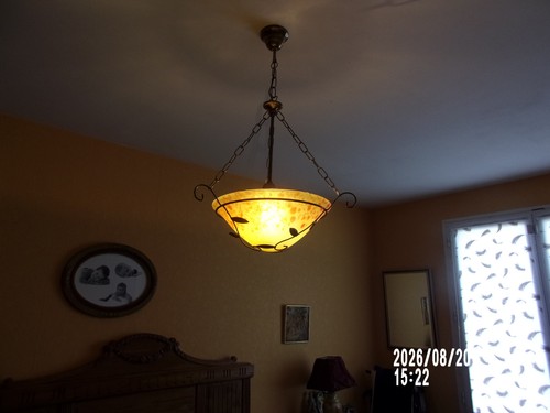 Lustre suspension avec vasque