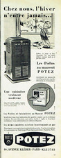 1958 Advertising 1023 Potez Oil Stove & Cooker