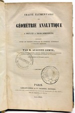 COMTE (Auguste). Traité