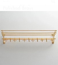 Étagère en laiton poli