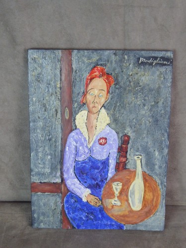 Huile sur panneau la - à,
