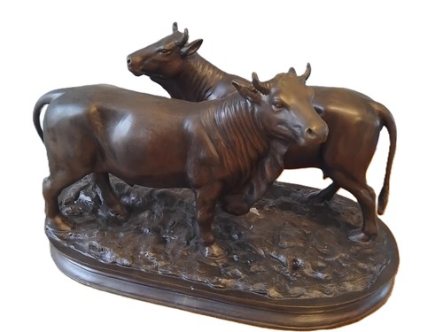 Sculpture bronze couple de - couple,