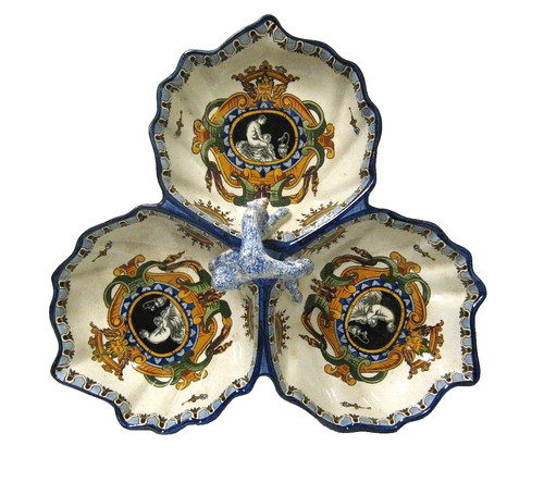 Ancien plat mendiant - plat, serviteur