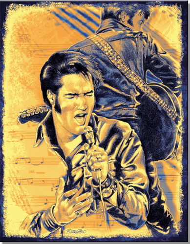 Plaque metal elvis - plaque,