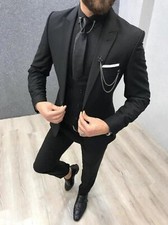 Cadeau Spécial Pour Lui Designer Mariage Smoking (Veste+Gilet + Pantalon)