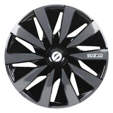 Set of 4 Sparco Wheel Trims Lazio 16-Inch Black/Grey Universal