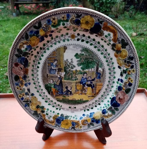 Assiette creil monteau série - assiette,
