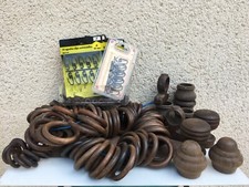 Lot d'anneaux de rideau en bois / Embouts de barres / Accessoires pour rideaux
