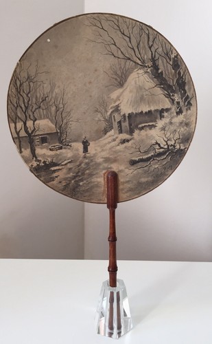 Ancien éventail écran décor