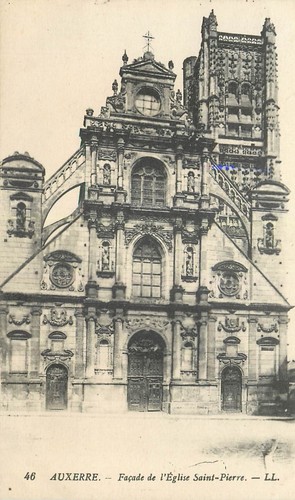 Auxerre facade eglise - auxerre,