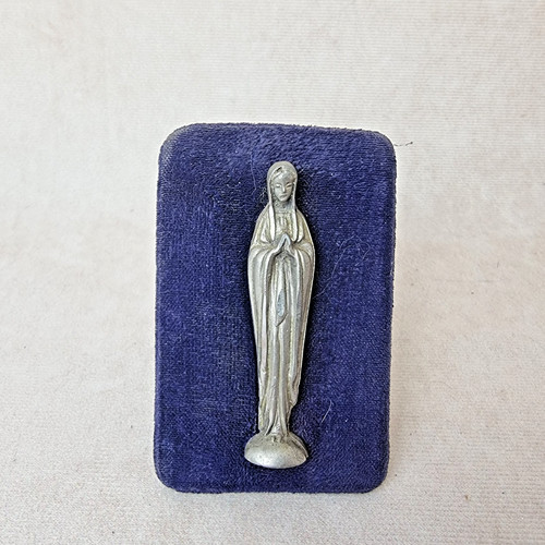 Petite statue vierge - vierge, métal