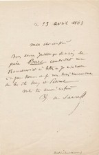 Joseph SERRET Mathematical Astronomer Signed Autograph Letter Recommendation