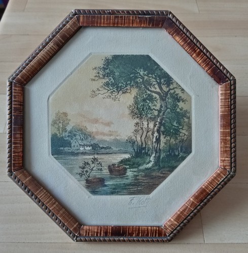 Tableau octogonal gravure - octogonal,