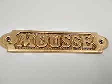 Plaque de porte laiton massif