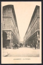 Old postcard Chambéry, Les Portiques 