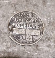 # plaque motobecane z22c 1954