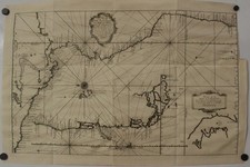 PACIFIC OCEAN CENTRAL AMERICA WEST SOUTH AMERICA 1750 BELLIN ANTIQUE SEA CHART