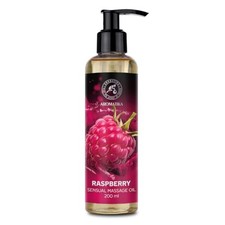 Huile de Massage Sensuelle la Framboise 200 ml - Comestible - Naturelle - Hui...