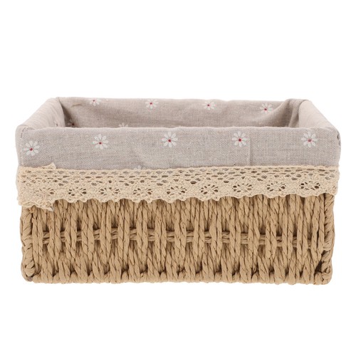 Paper rattan storage basket - paper,