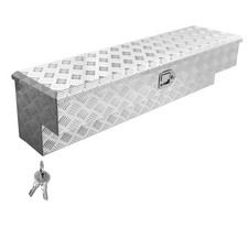Uimoso Coffre à outils en aluminium argenté 1219x340x330 mm pour benne de camion