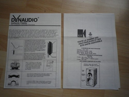 Lot catalogues vintages kef - catalogues,