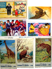 7 CHROMOS Années 1950/60