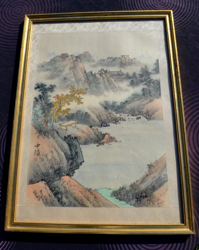 Peinture sur soie chine - soie, asie