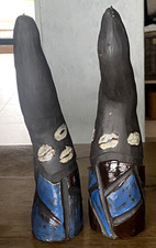 Paire de sculptures statuettes