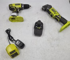 Lot of 4 Various Ryobi tools RCD1802, Utilisé Non Travail, Pour Pièces / Repair