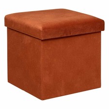 Pouf Coffre Pliable en Velours