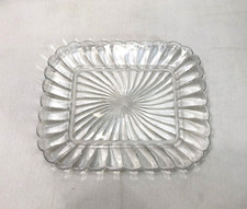 plat / plateau rectangulaire en cristal signé BACCARAT modèle BAMBOU 19x16 cm