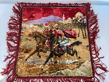 Petit Tapis Décoratif , cavalier , cheval , couleur vive