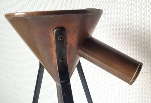 Antique copper funnel lab - copper,