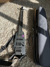 Donner HUSH-X Headless Electric Guitar + Gig Bag Headphone & Accessories | Black