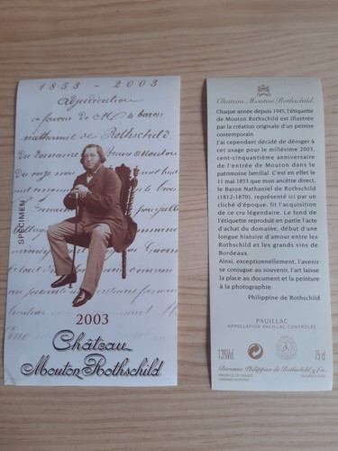 étiquette vin chateau - , mouton