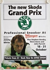  1993 JIMMY WHITE PROFESSIONAL SNOOKER GRAND PRIX BILLIARD POSTER