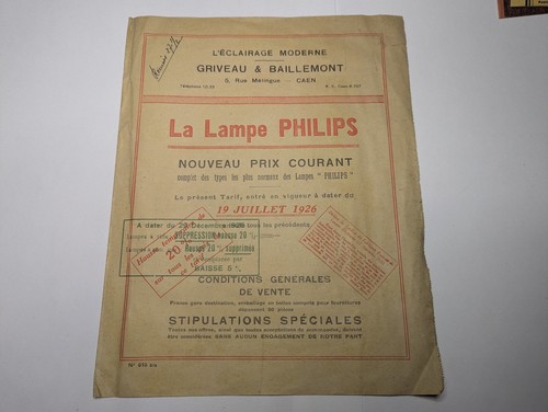 Publicité lampes philips 1926 - lampes,