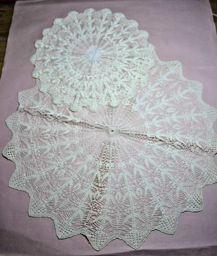 Napperons anciens ronds au - 2,