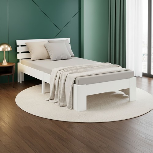 Lit simple bois 90x200 - simple, en