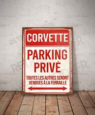 Plaque métal vintage Corvette