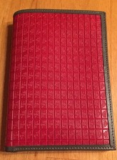 Laurent David Red Leather Bifold Ladies Wallet Made In Belgium